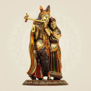 Brass Radha Krishna Murti