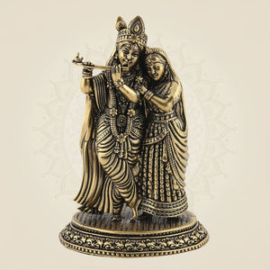 Brass Radha Krishna Leela statue