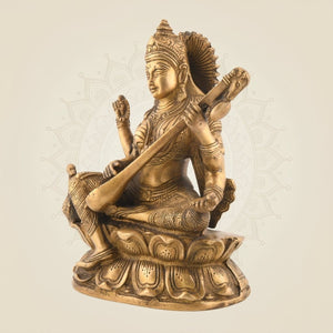 Saraswati Brass Statue