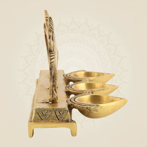 Shankh Chakra Brass Diya