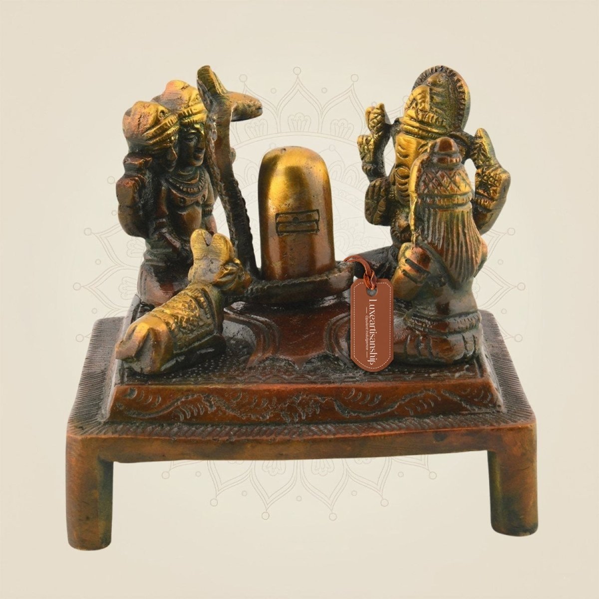 Brass Shiv Panchayat Idol