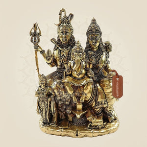 Brass Shiv Parivar Murti 6.25"