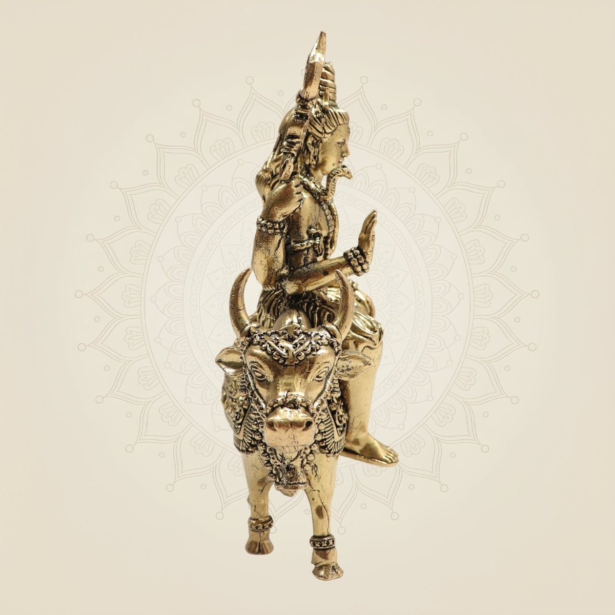 Brass Shiva Idol Seated on Nandi – Union of Devotion - Luxeartisanship