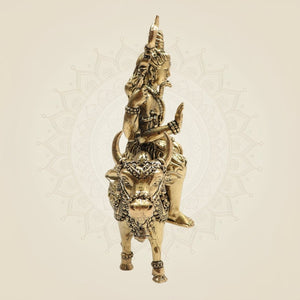 Brass Shiva Idol Seated on Nandi – Union of Devotion - Luxeartisanship