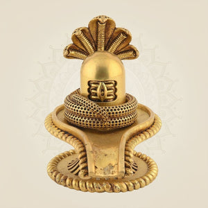 Brass Shivling with Sheshnag Idol