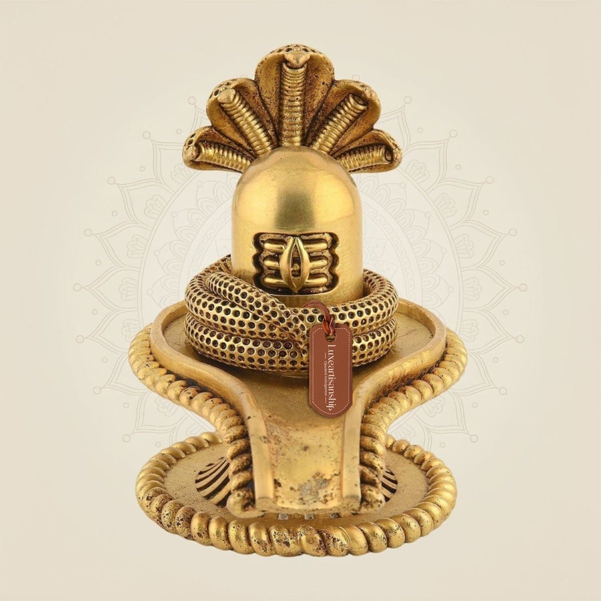 Brass Shivling with Sheshnag Idol