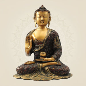 Brass Tibetan Medicine Buddha Idol
