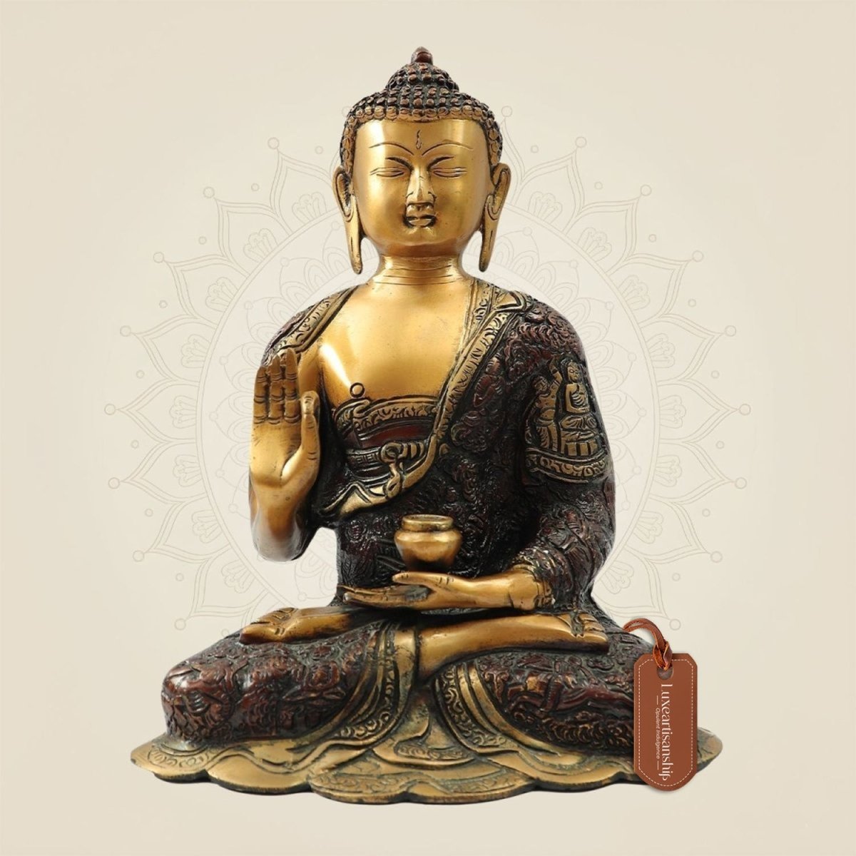 Brass Tibetan Medicine Buddha Idol