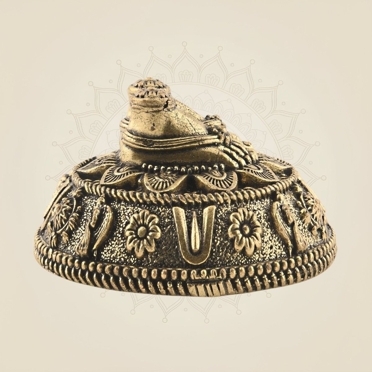 Pure Brass Tirupati Balaji Charan Paduka Idol