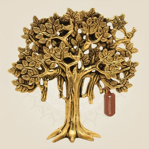 Brass Tree of Life Showpiece 7.5"– Handcrafted Decor for Peace & Harmony