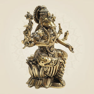 Brass Varaha Dev on Lotus – A Sacred Form of Strength - Luxeartisanship
