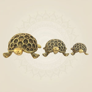 Brass Vastu Tortoise Statue Set of three