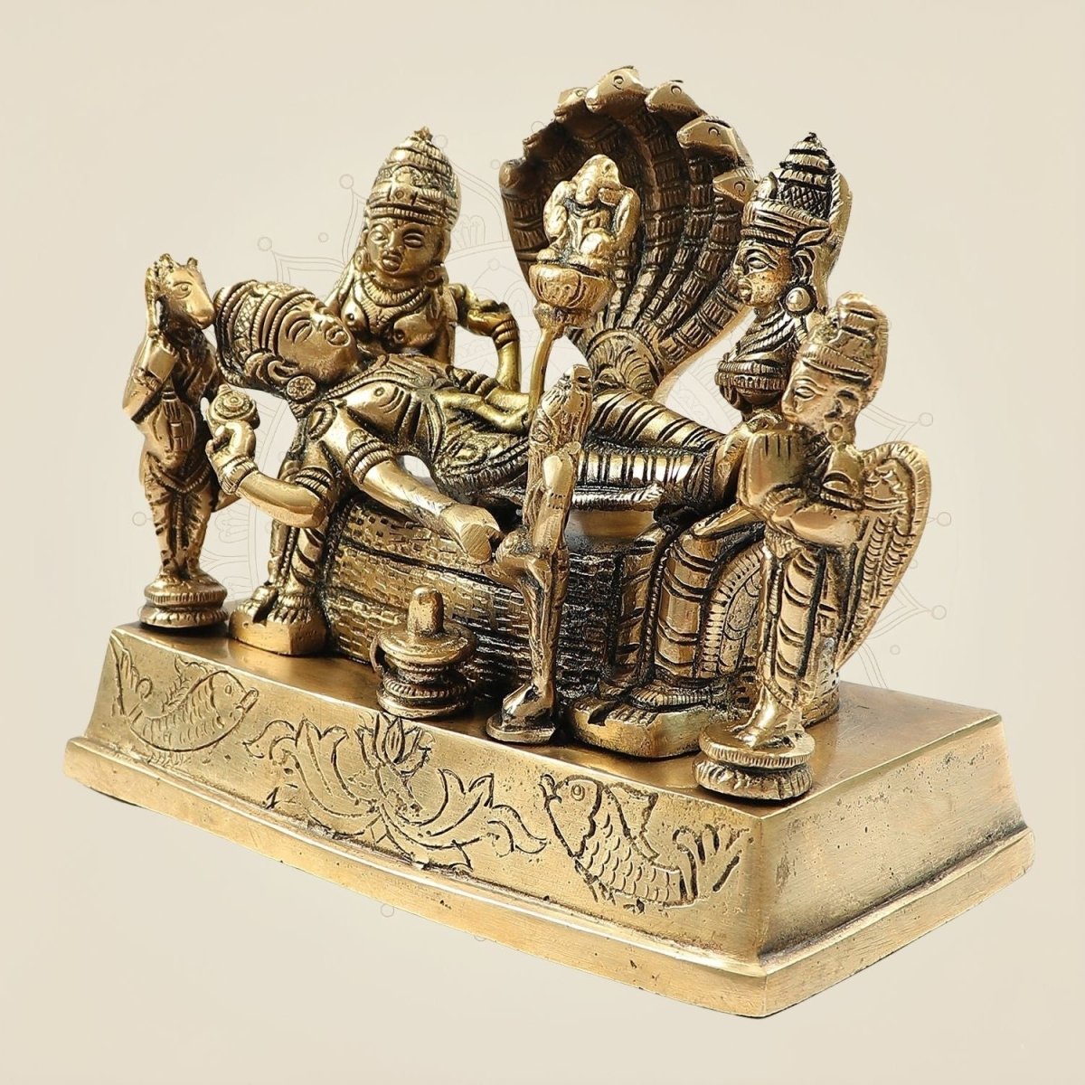 Brass Vishnu Parivar Statue