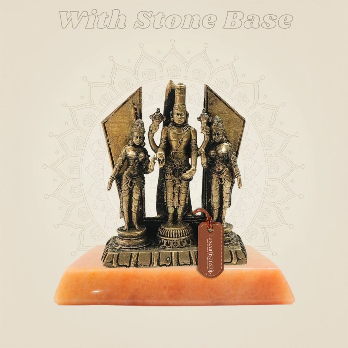 Bronze Balaji with Sridevi–Bhudevi Trio Idol – Auspicious - Luxeartisanship