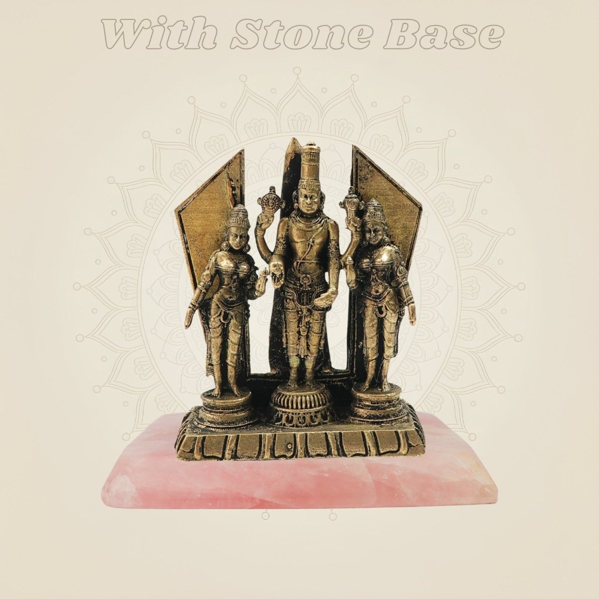 Bronze Balaji with Sridevi–Bhudevi Trio Idol – Auspicious - Luxeartisanship