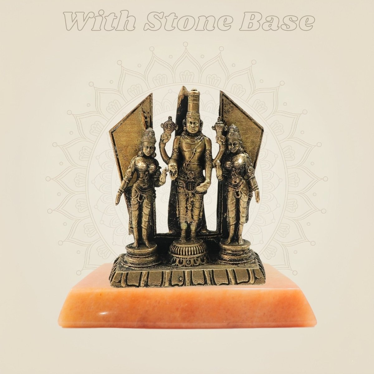 Bronze Balaji with Sridevi–Bhudevi Trio Idol – Auspicious - Luxeartisanship