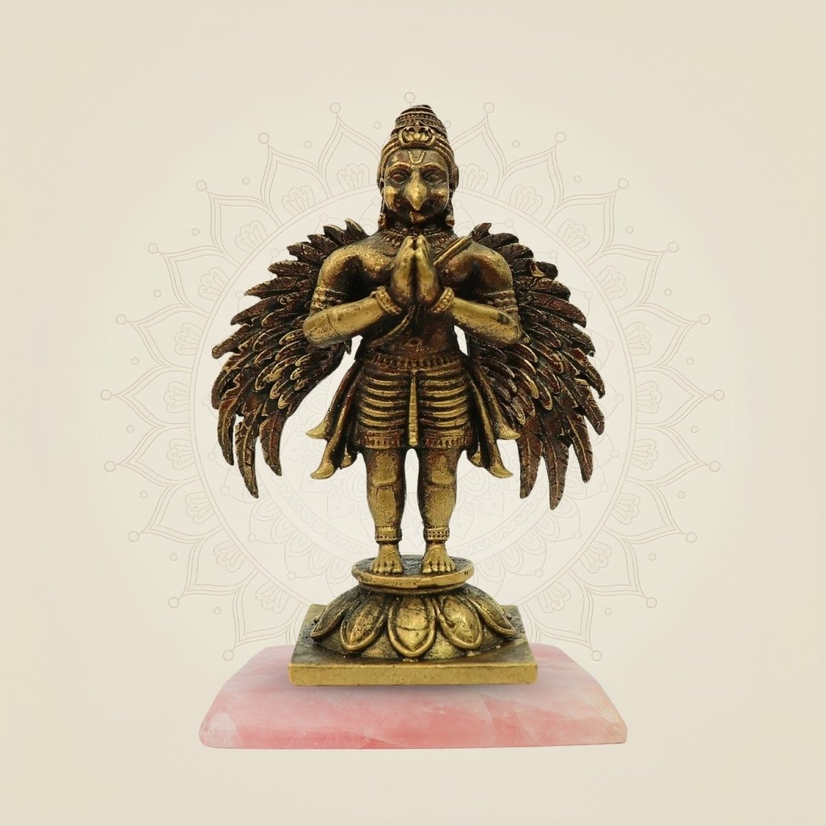 Sacred Vishnu vehicle Murti on stone base