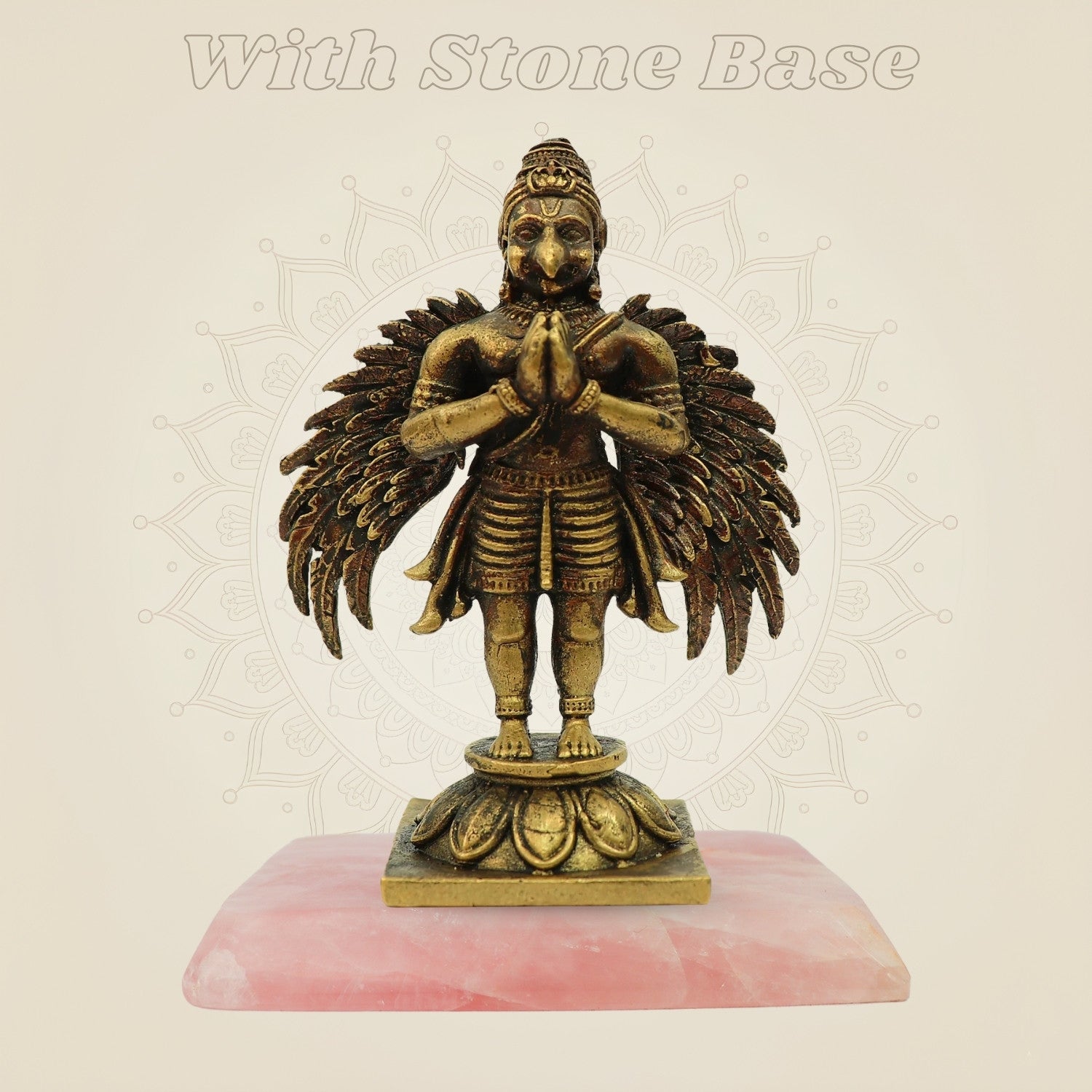 Sacred Vishnu vehicle Murti on stone base