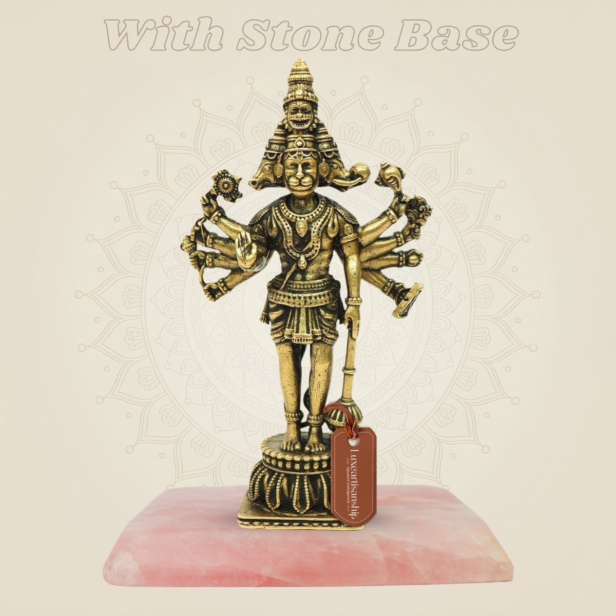 Handmade hanuman ji idol with stone base