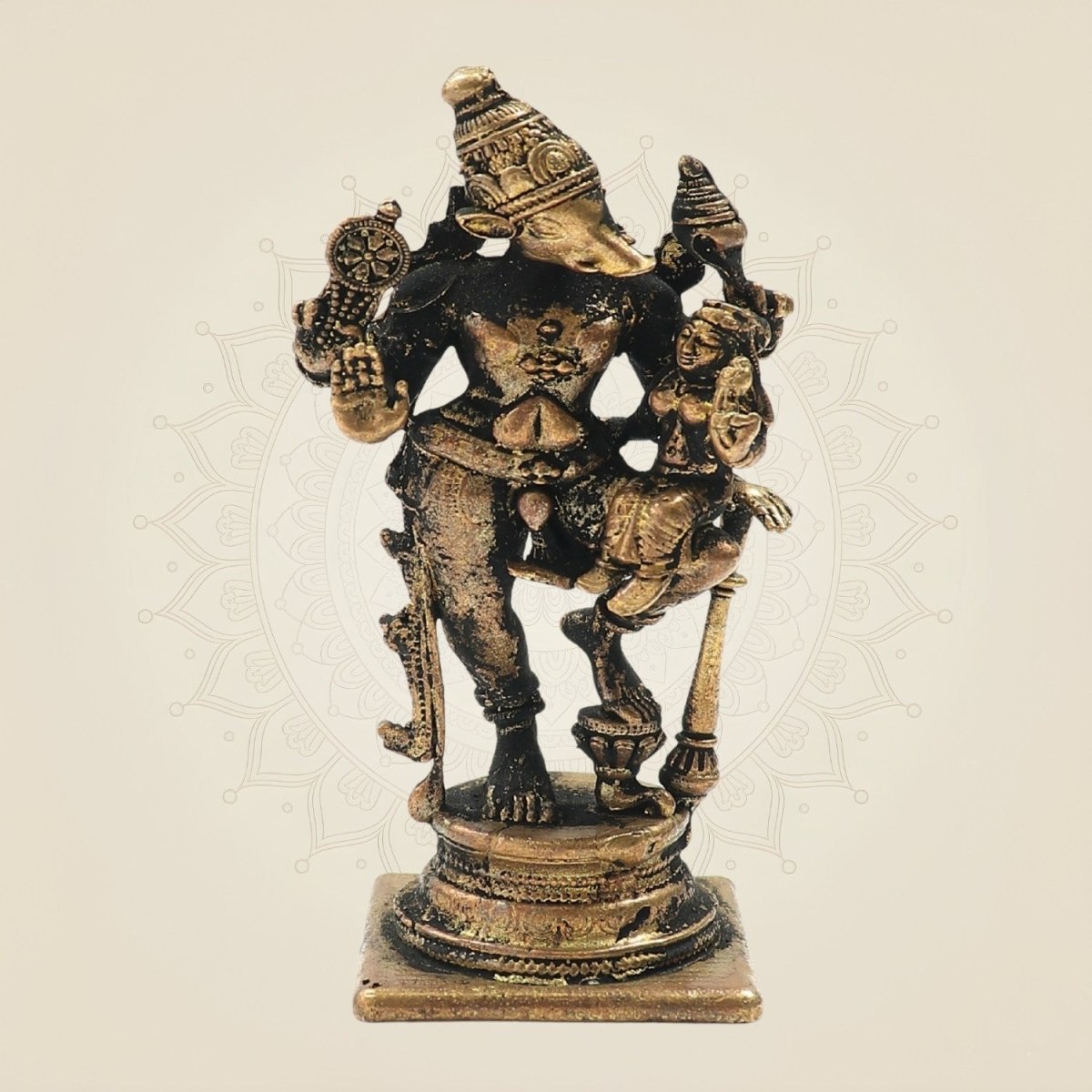 Bronze Varaha Swamy Idol with Lakshmi Devi – Panchaloha Statue - Luxeartisanship
