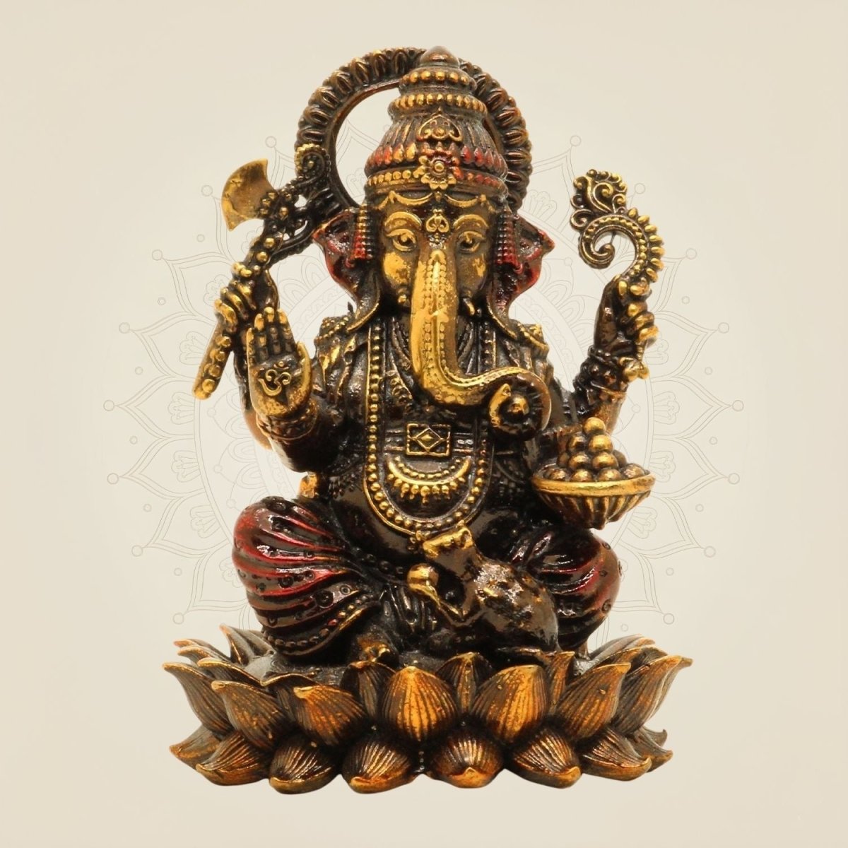 Chaturbhuj Ganesha Brass statue