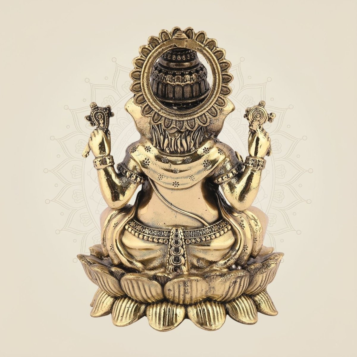 Chaturbhuj Ganesha in brass