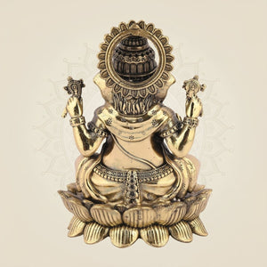 Chaturbhuj Ganesha in brass