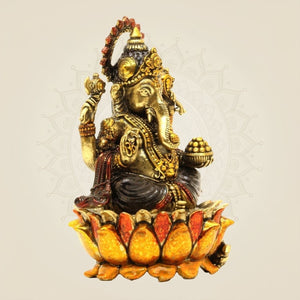 Chaturbhuj Ganesha Brass Murti