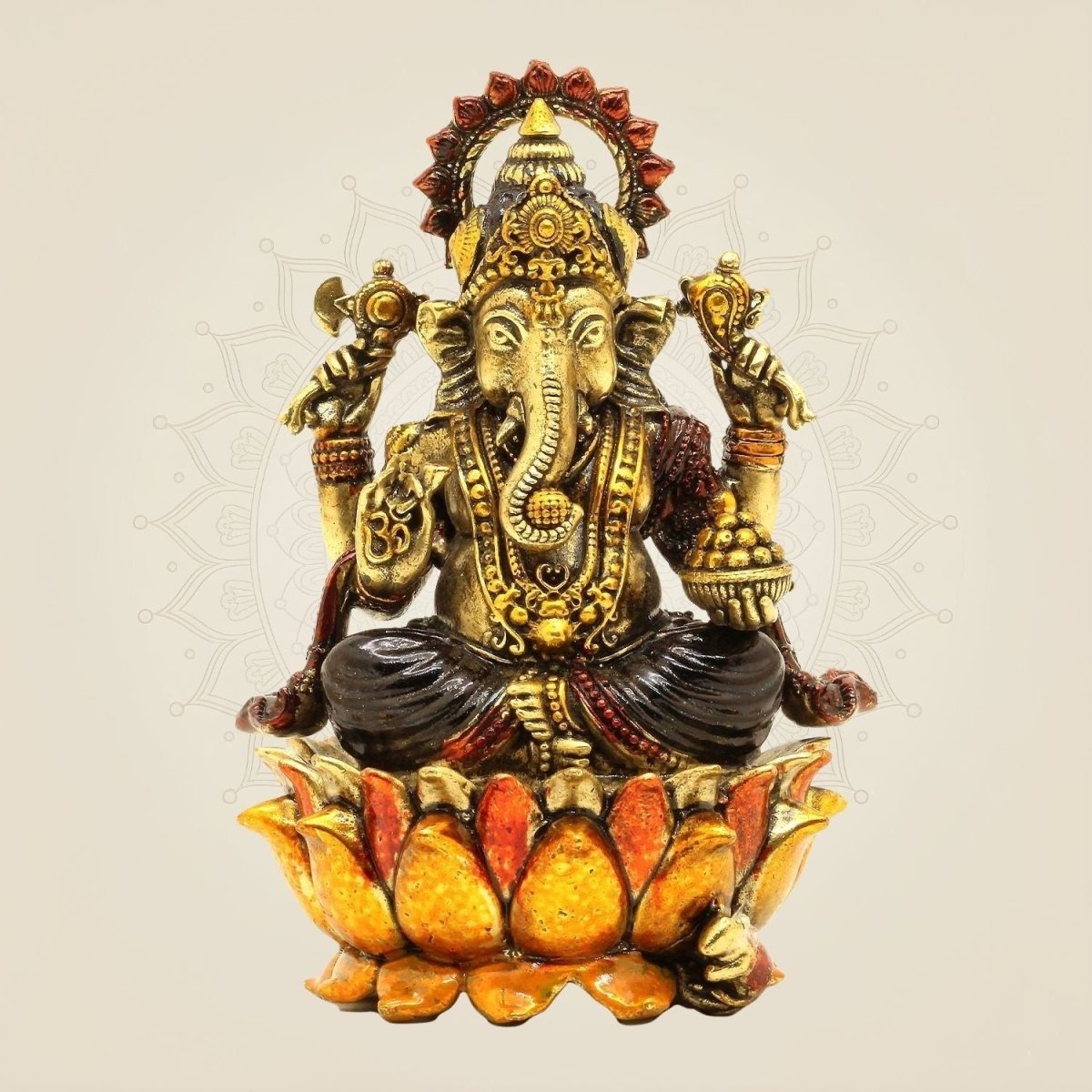 Chaturbhuj Ganesha Brass statue