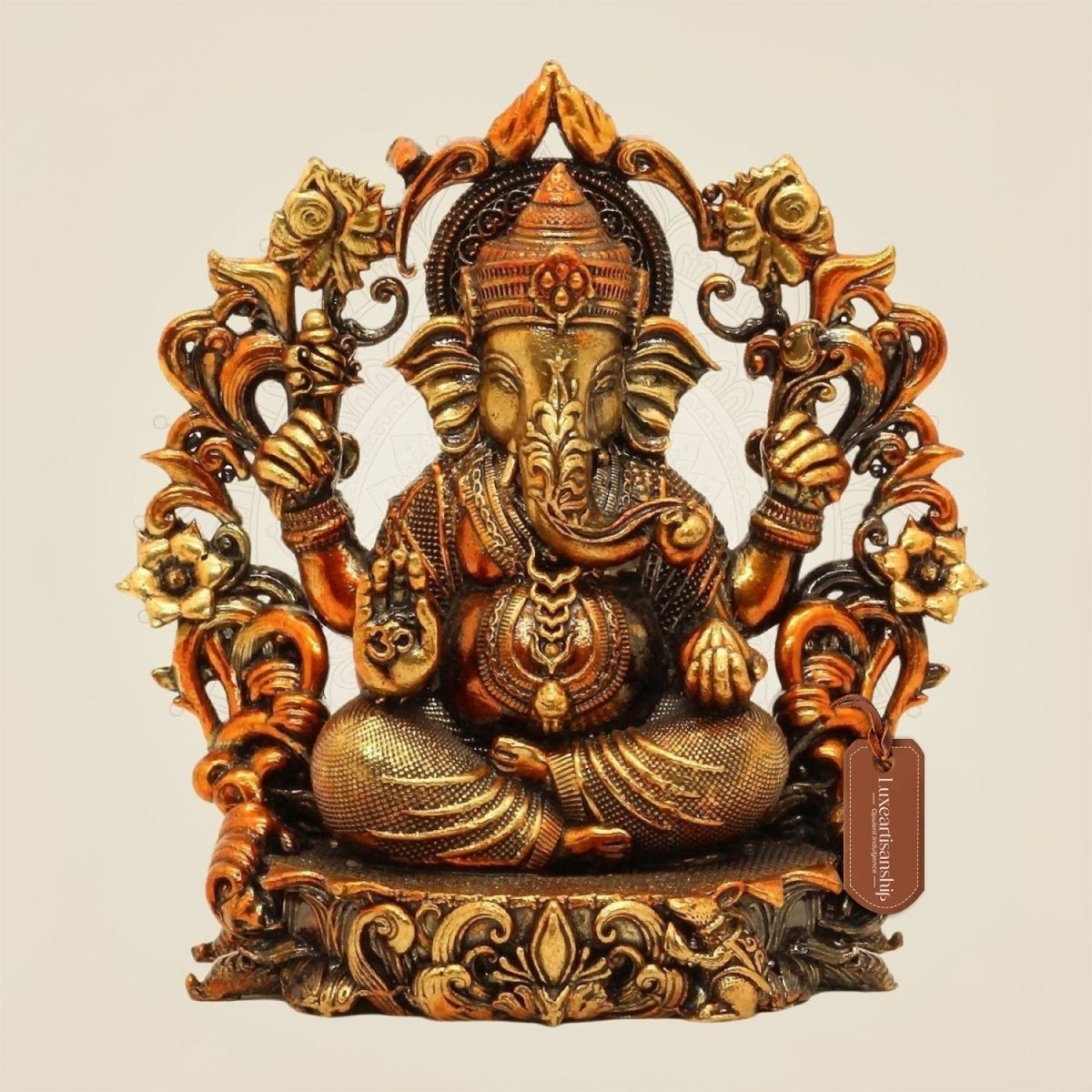 Chaturbhuj Ganesha with Darbaar colored idol