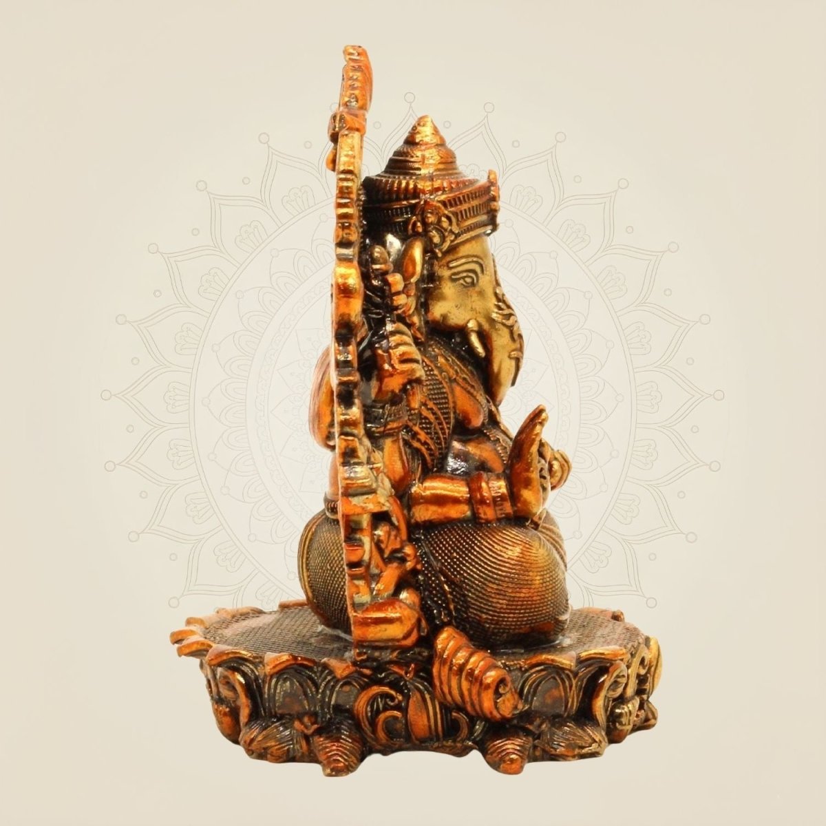 Divine multi-colored brass statue