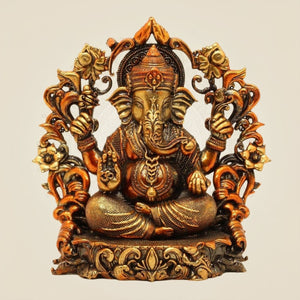 Chaturbhuj Ganesha with Darbaar colored idol