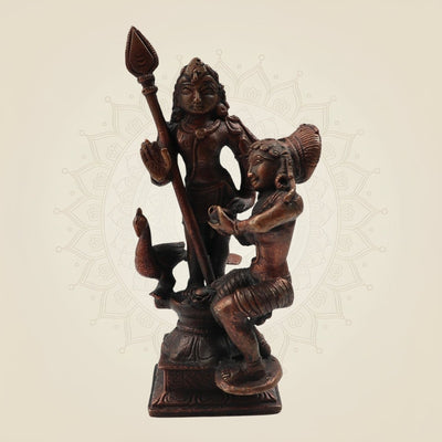 Copper Lord Murugan with DevaSena 6