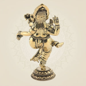 Dancing Ganesha Brass Statue