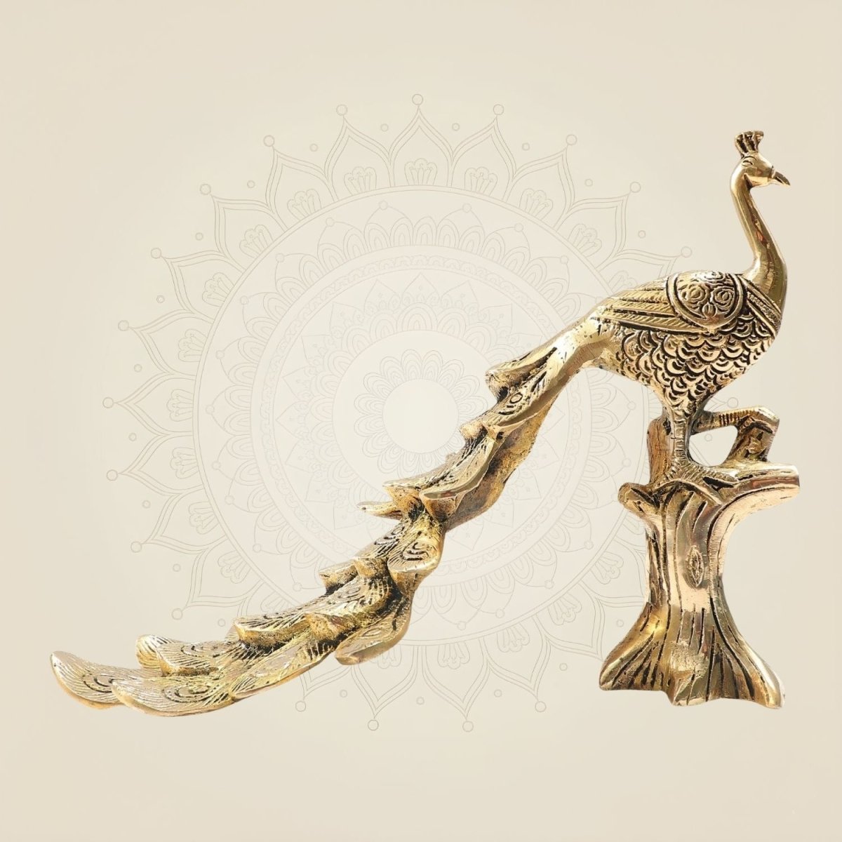 Decorative Brass Peacock Statue