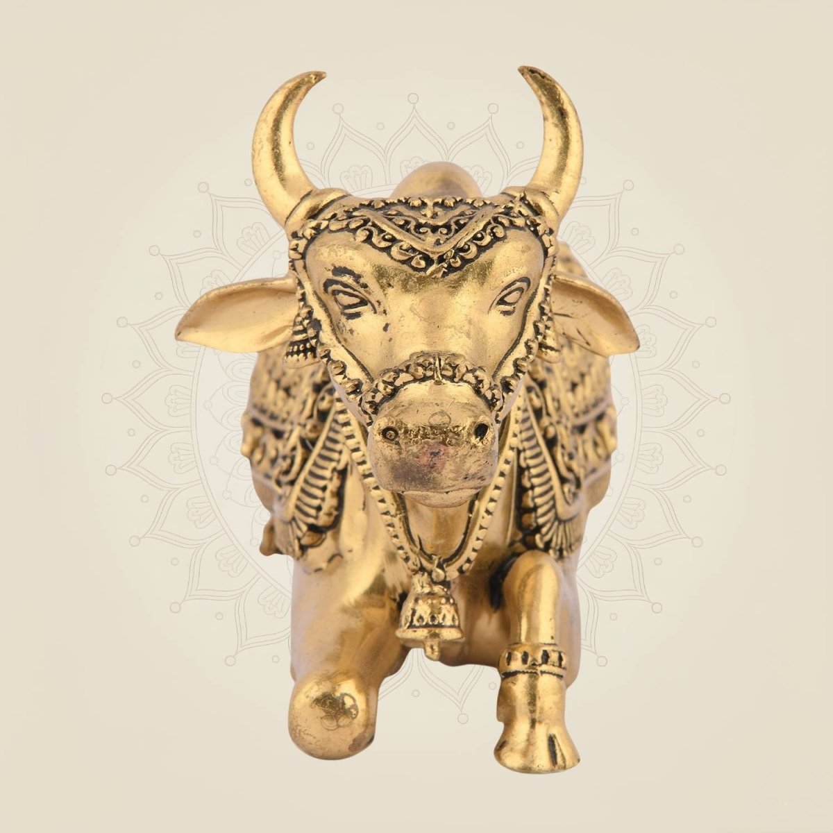 Pure Brass Nandi Handmade Statue 2.75"