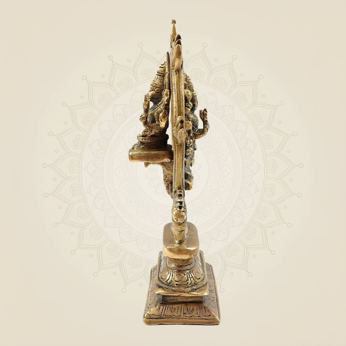 Divine Panchaloha Chakrathalwar Sudarshana Brass Sculpture