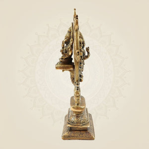 Divine Panchaloha Chakrathalwar Sudarshana Brass Sculpture