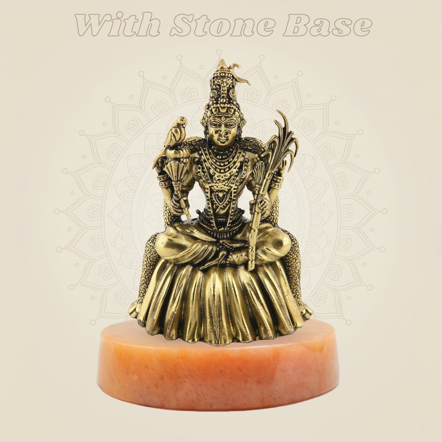 Lalita Devi Brass Idol with Stone Base