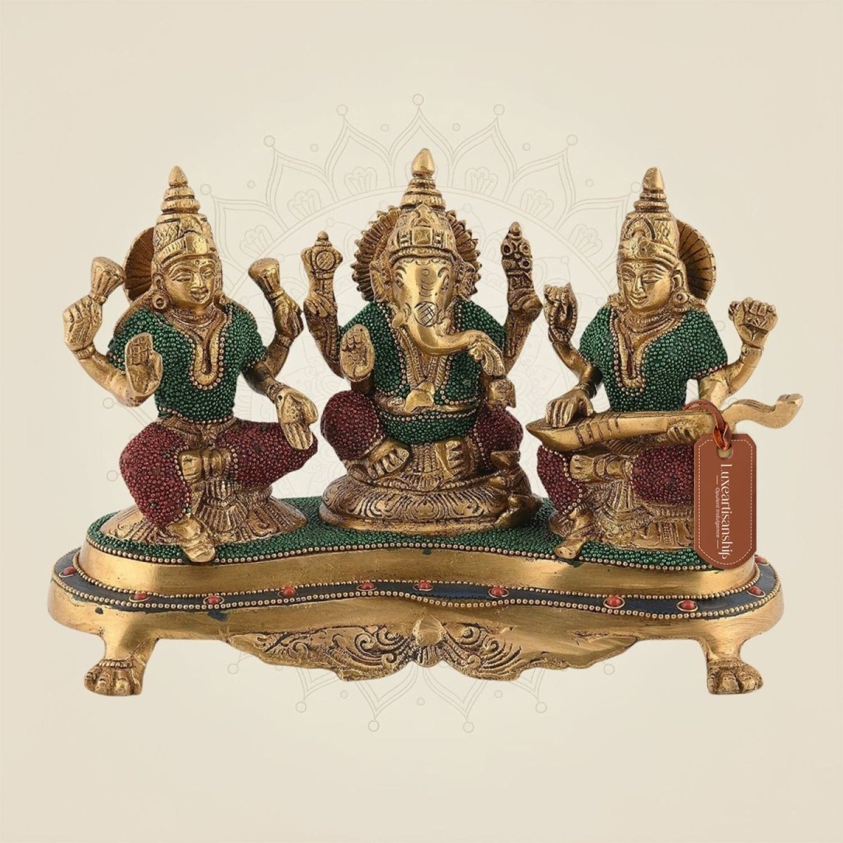 Divine Laxmi Ganesh Saraswati Idol