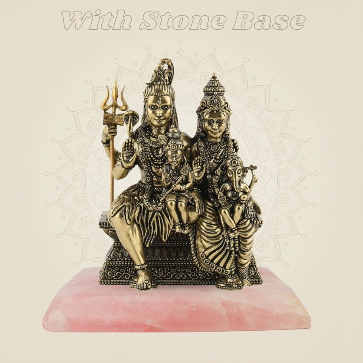 Divine Shiv Parivar Brass Idol – 5" Superfine Statue For Family Protection - Luxeartisanship