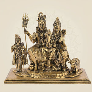 Divine Shiv Parivar Brass Statue