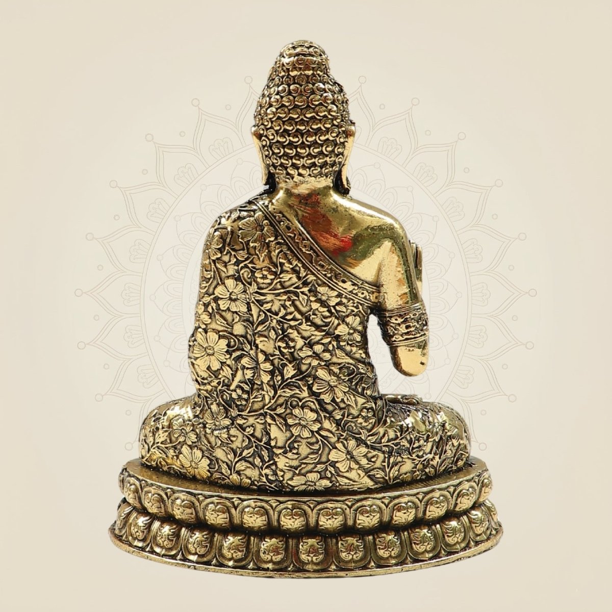 Elegant Brass Buddha Statue 4" - in Meditation Pose for Home - Luxeartisanship