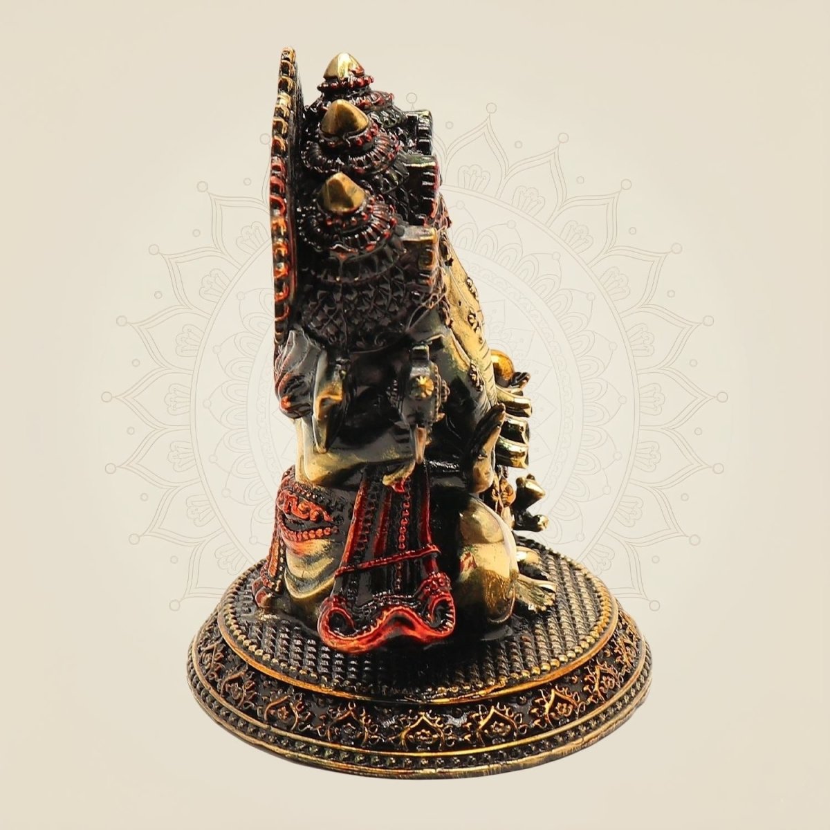 Decorative Colored Ganesh brass art