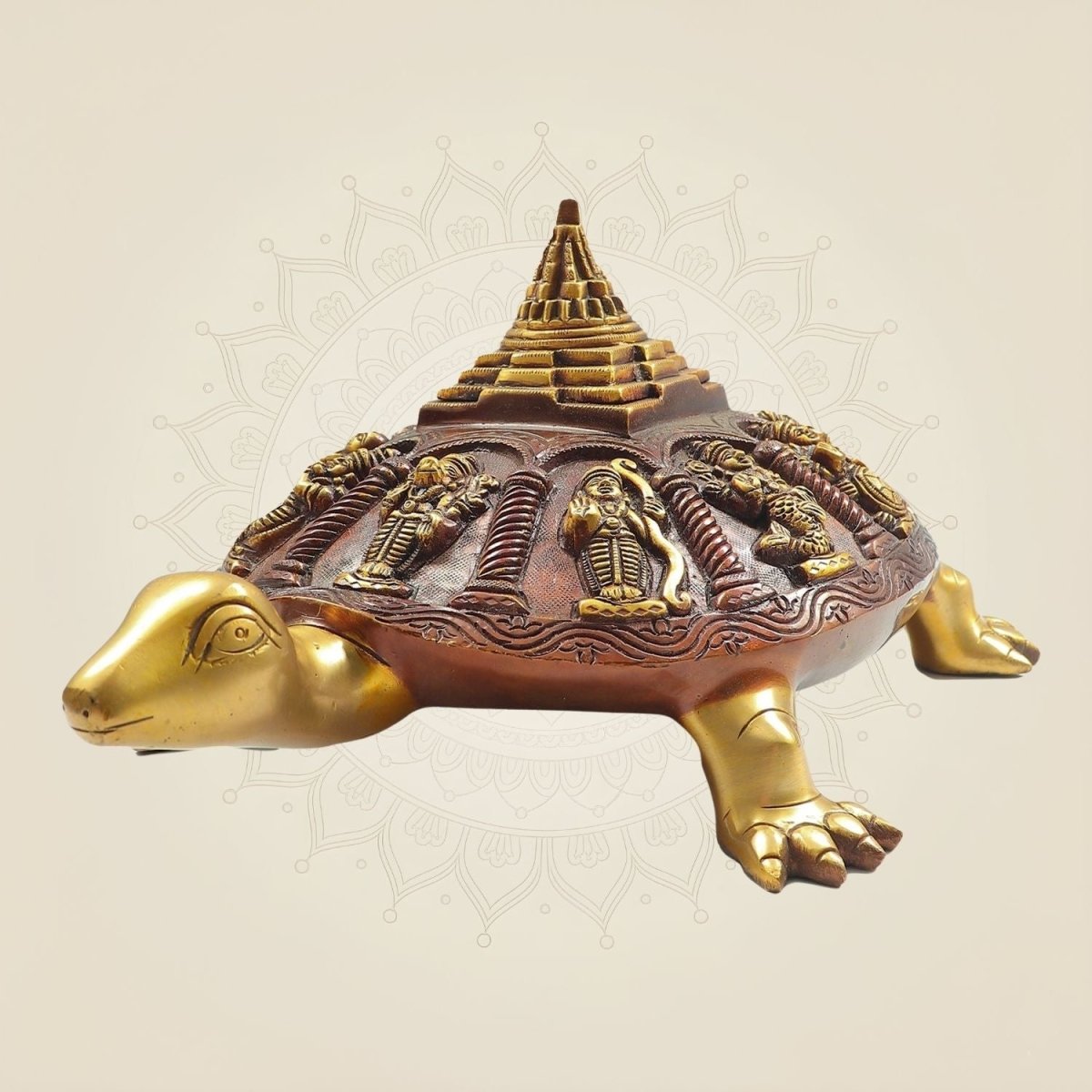 Brass Dashavatara on Tortoise Statue