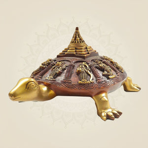 Brass Dashavatara on Tortoise Statue