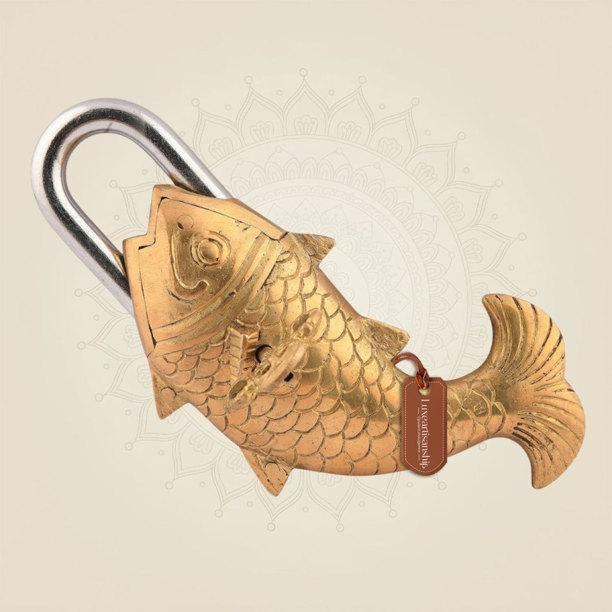 Fish Shape Vintage Brass Lock