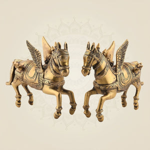 Flying Horse Brass Pair 6.75- inch