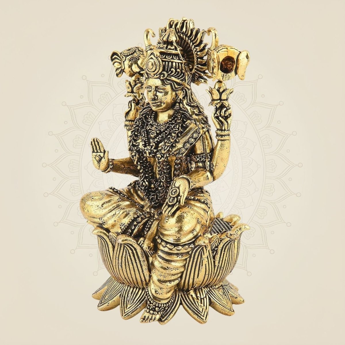 Brass Gajalakshmi Statue