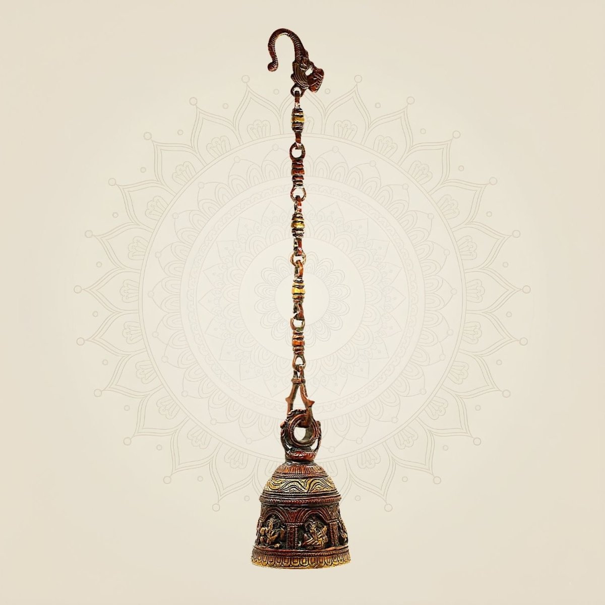 Brass Temple Bell with Chain